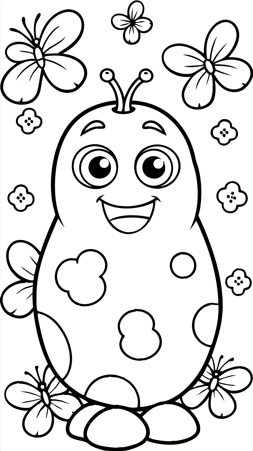 coloring page potato